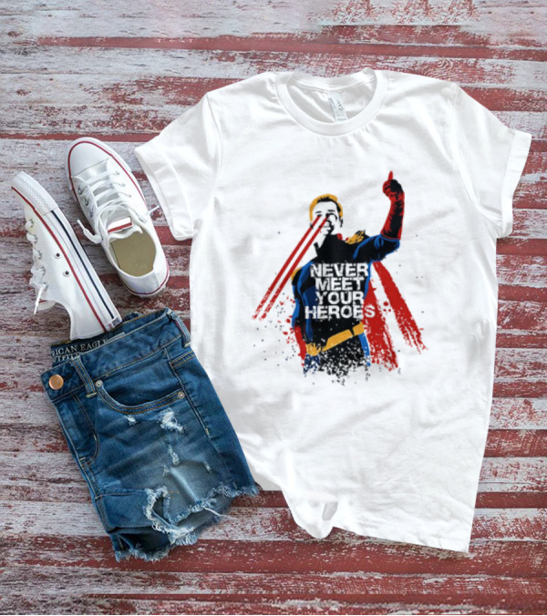 Never Meet Your Heroes Meme Laser Vision Superhero Approval Concept T-Shirt