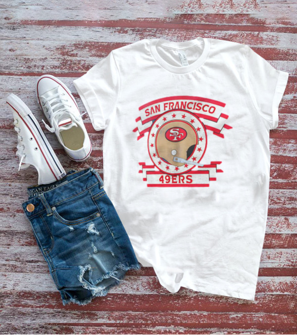 San Francisco 49ers SF Helmet Stars Banner T-Shirt