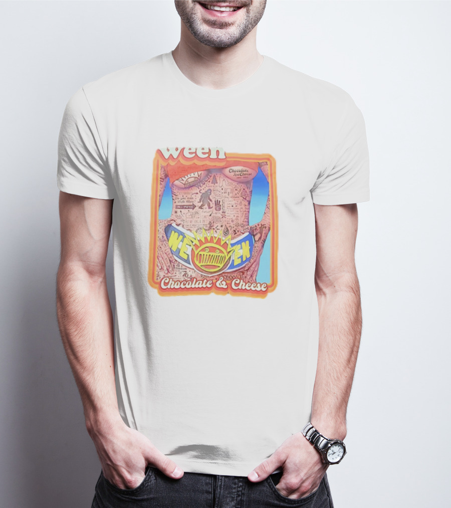 Ween Chocolate And Cheese Album Cover Art Vintage Comic T-Shirt