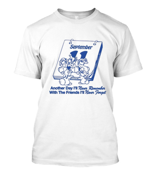 September 11 Page With Friends Gathered In Comical Memory Remembrance T-Shirt