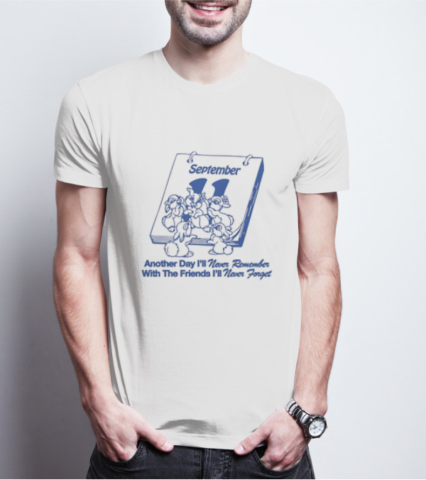 September 11 Page With Friends Gathered In Comical Memory Remembrance T-Shirt