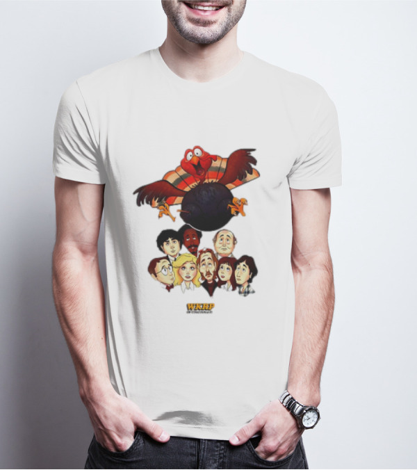 WKRP In Cincinnati Turkey Drop Cartoon Characters T-Shirt