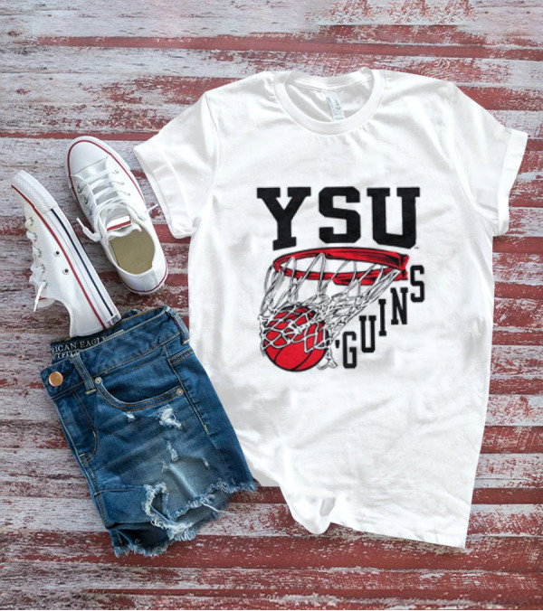 YSU Guins Basketball Hoop Retro T-Shirt