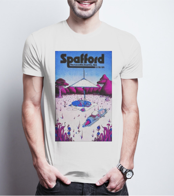 Spafford Live At The Crocodile Seattle 11/10/24 Vintage Sci-Fi Scene T-Shirt