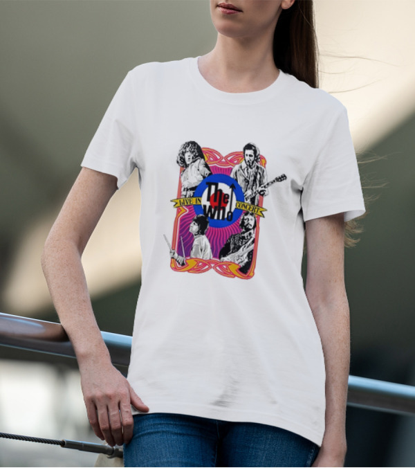 The Who Live In Concert Retro Collage T-Shirt