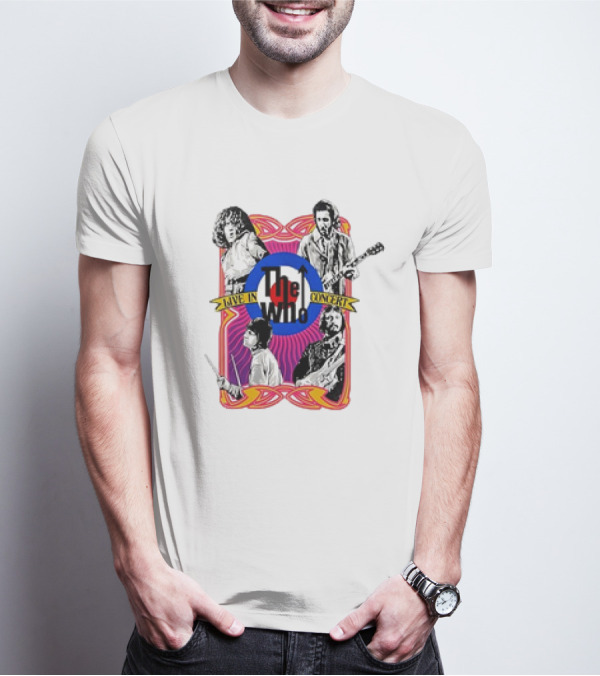 The Who Live In Concert Retro Collage T-Shirt