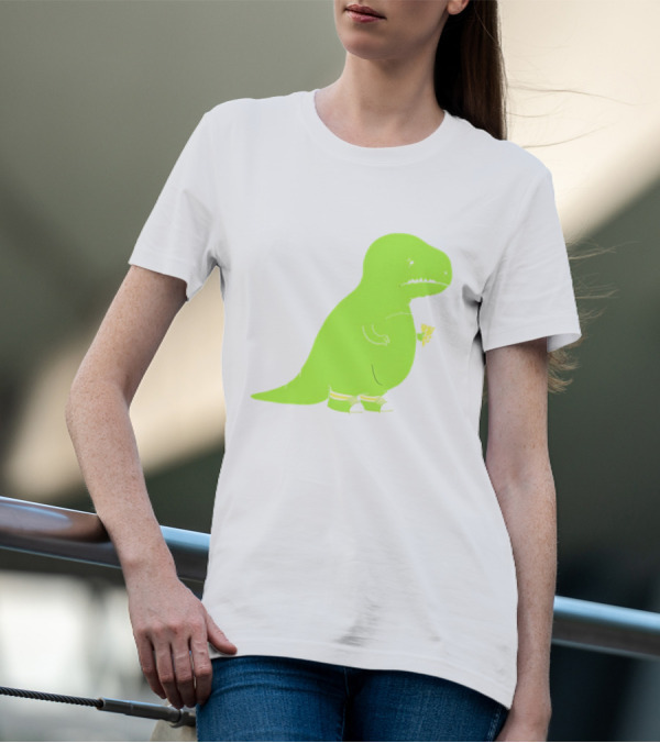 T-rex Struggles With An Ice Cream Cone Darn Silly Dinosaur Problem T-Shirt