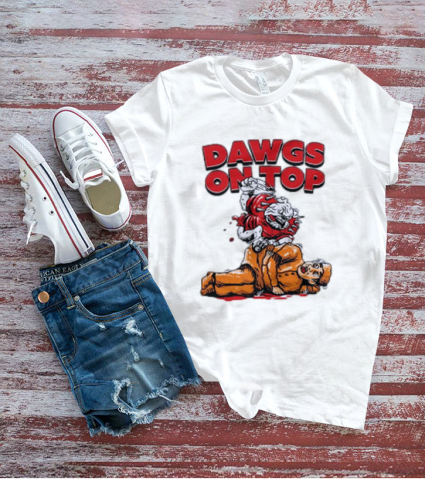 Georgia Bulldogs Dawgs On Top Victoriously Over Tennessee T-Shirt