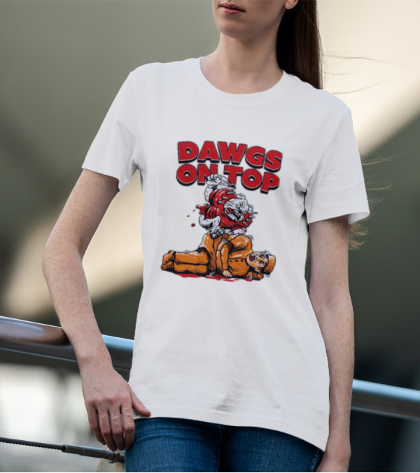 Georgia Bulldogs Dawgs On Top Victoriously Over Tennessee T-Shirt