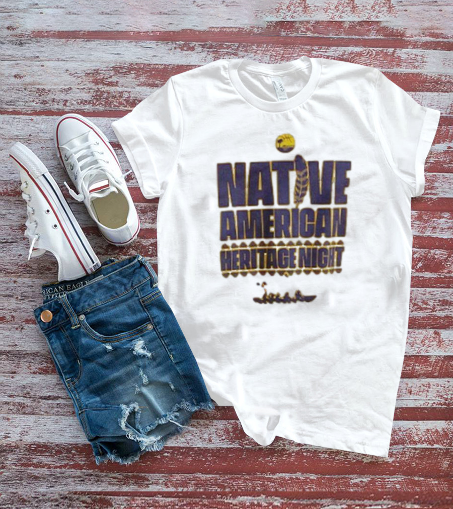 South Bay Lakers Native American Heritage Night Basketball Feather T-Shirt