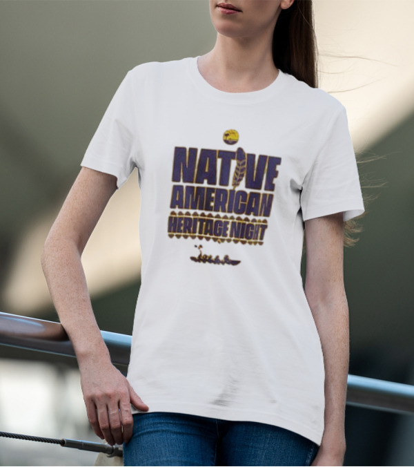 South Bay Lakers Native American Heritage Night Basketball Feather T-Shirt