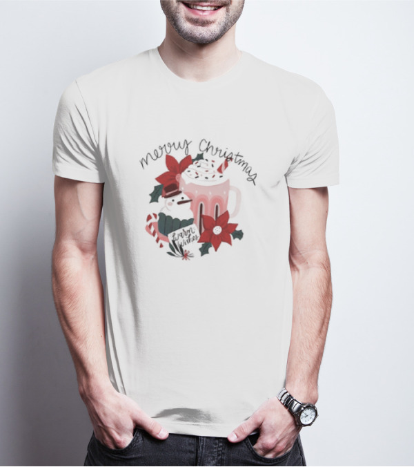 Merry Christmas Warm Wishes Hot Chocolate T-Shirt