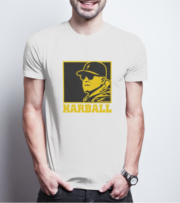 Los Angeles Chargers Harball Jim Harbaugh NFL Royal Iconic T-Shirt