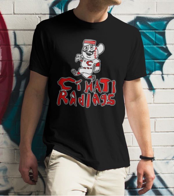 Cincinnati Reds Parody Baseball Character T-Shirt