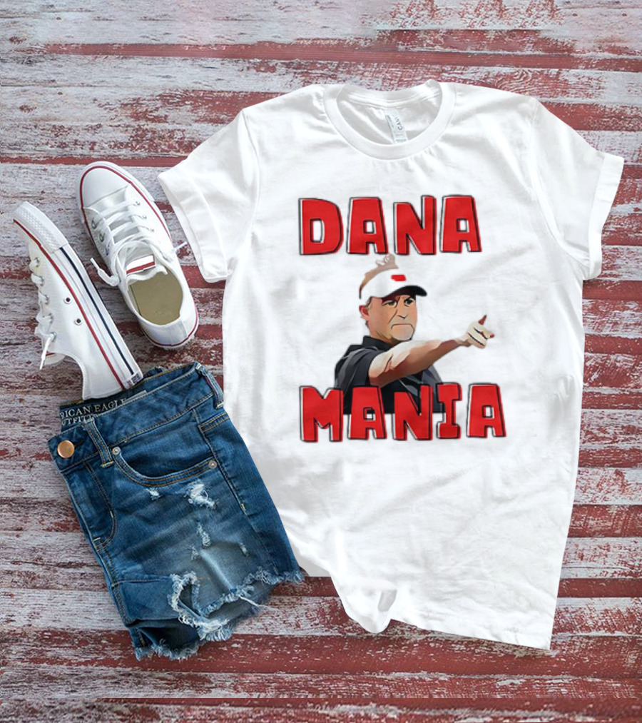 Dana Mania Nebraska Cornhusker Enthusiasm Pointing T-Shirt