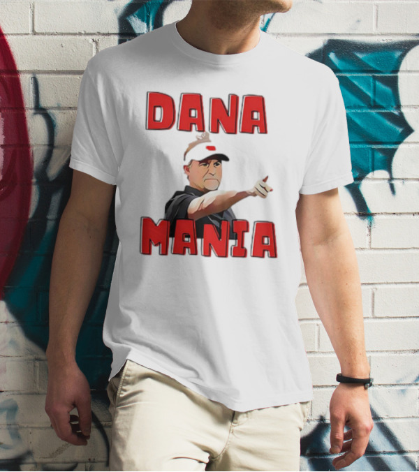 Dana Mania Nebraska Cornhusker Enthusiasm Pointing T-Shirt