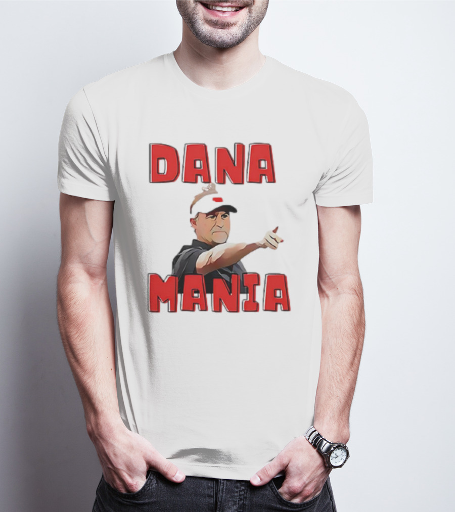 Dana Mania Nebraska Cornhusker Enthusiasm Pointing T-Shirt