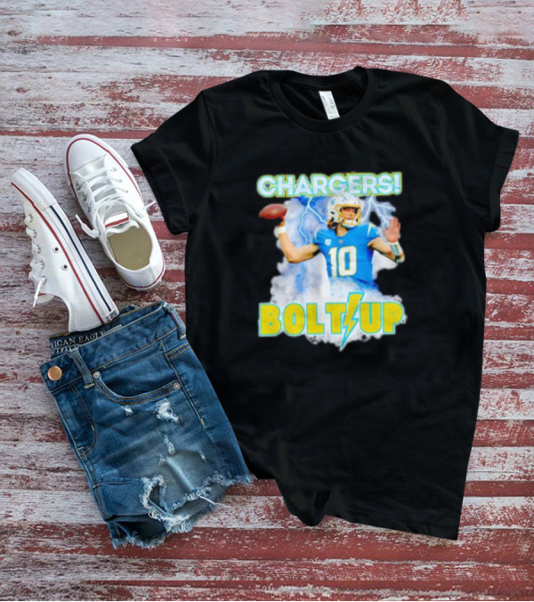 Chargers Bolts Up Justin Herbert NFL Football Fan T-Shirt