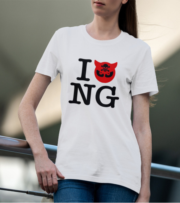 I Love NG Skull Emblem T-Shirt