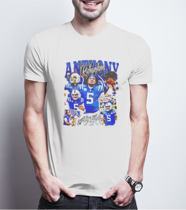Anthony Richardson Indianapolis Colts Number 5 Collage T-Shirt