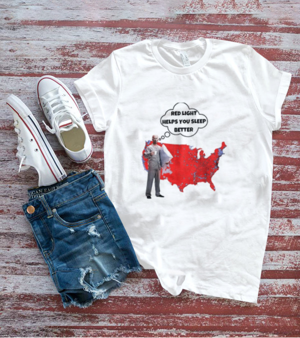 Red Light Helps You Sleep Better USA Map T-Shirt