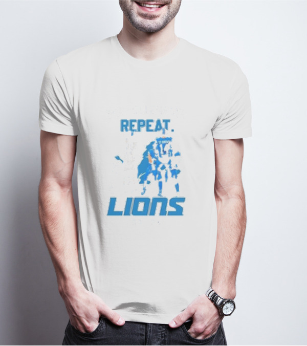 Repeat Lions Win Celebrate One Pride Detroit Lions T-Shirt