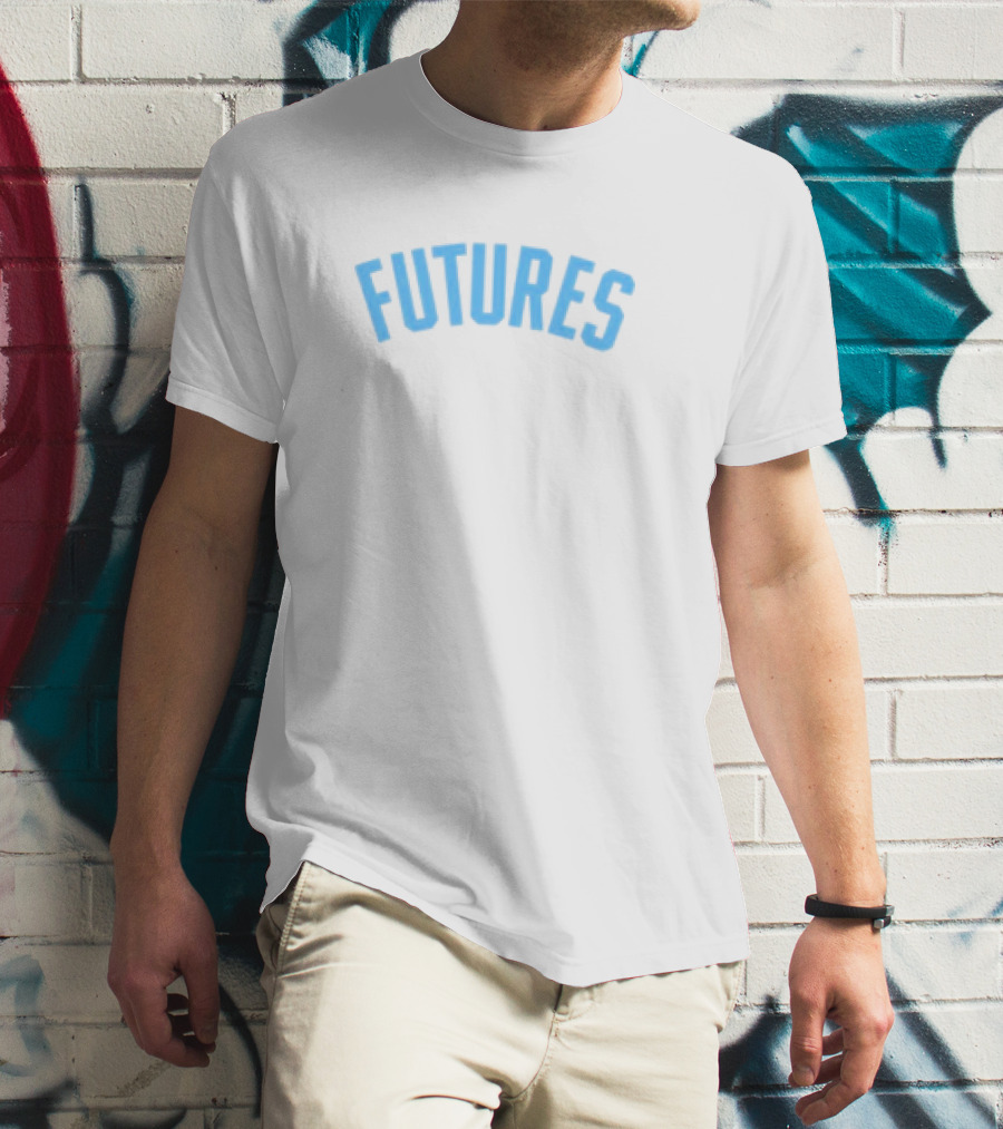 Futures Oxford Pennant Applique Vintage-Inspired Blue Typography T-Shirt