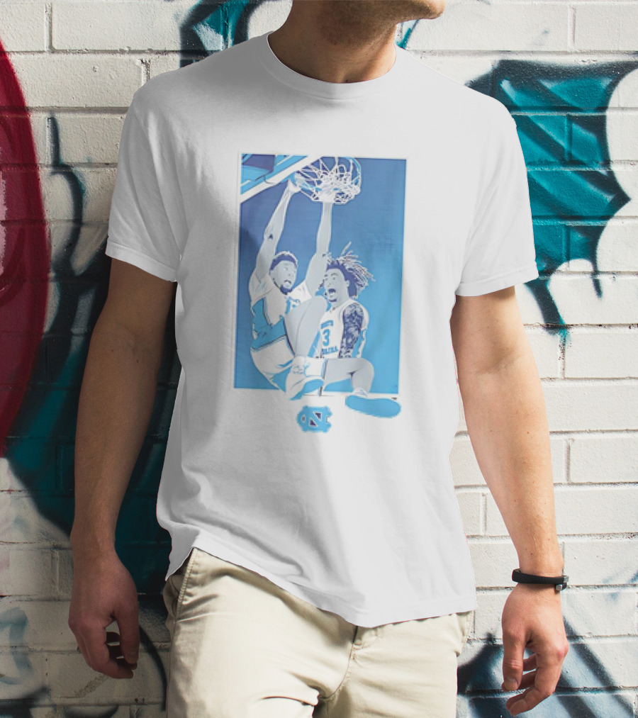 North Carolina Tar Heels Basketball Jalen Washington Elliot Cadeau Dunk Vintage T-Shirt