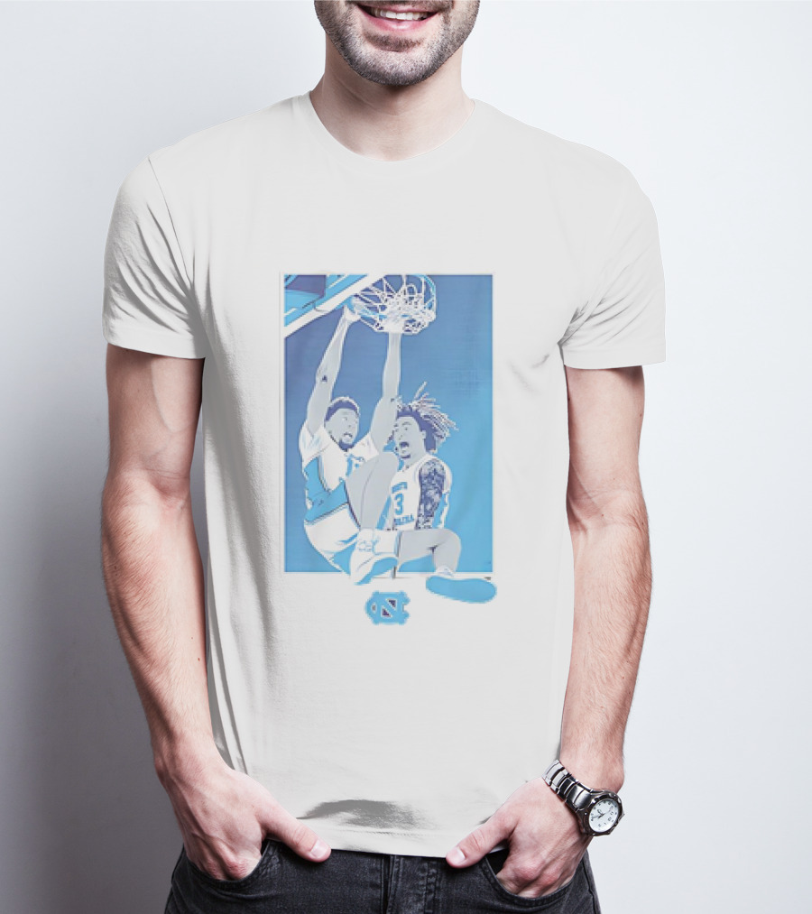 North Carolina Tar Heels Basketball Jalen Washington Elliot Cadeau Dunk Vintage T-Shirt