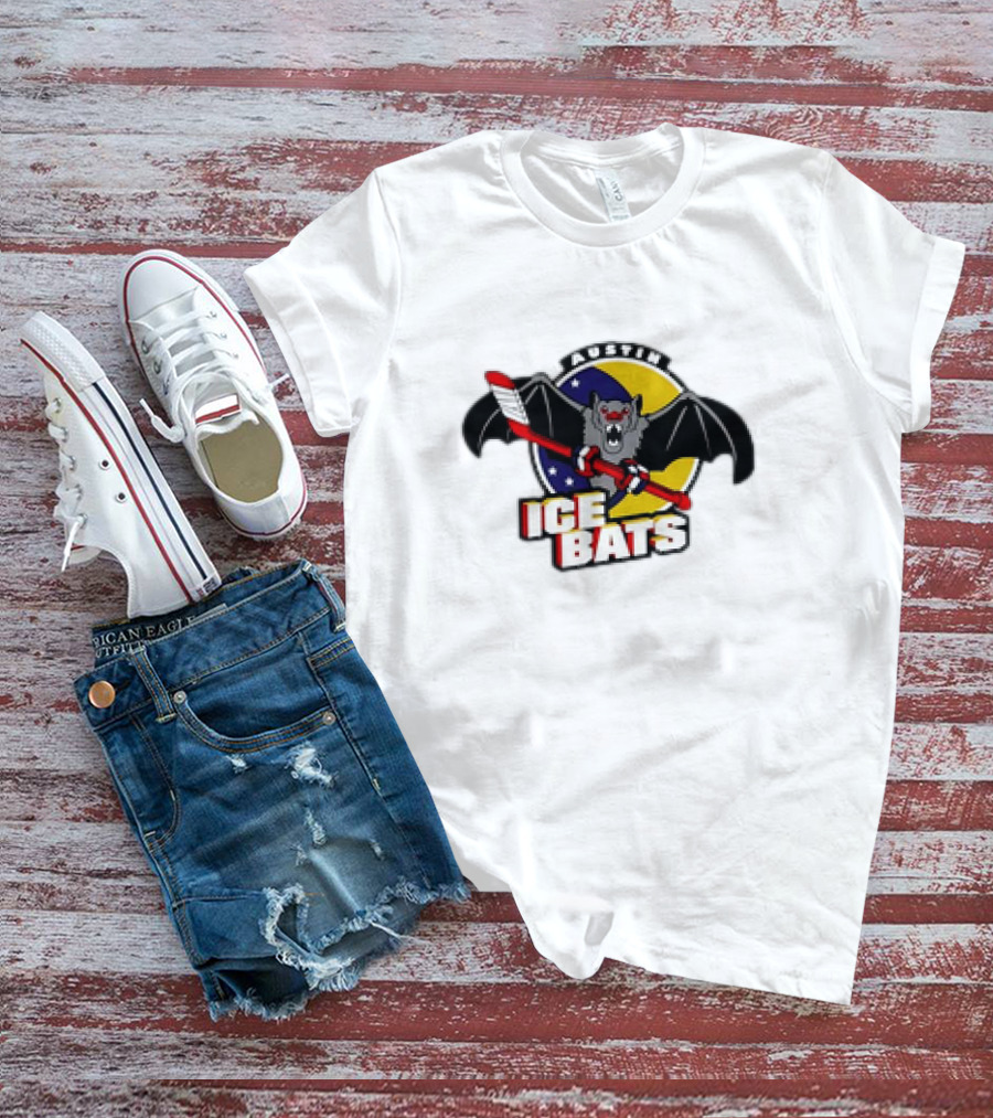 Austin Ice Bats Ludicrous Cartoon Hockey T-Shirt
