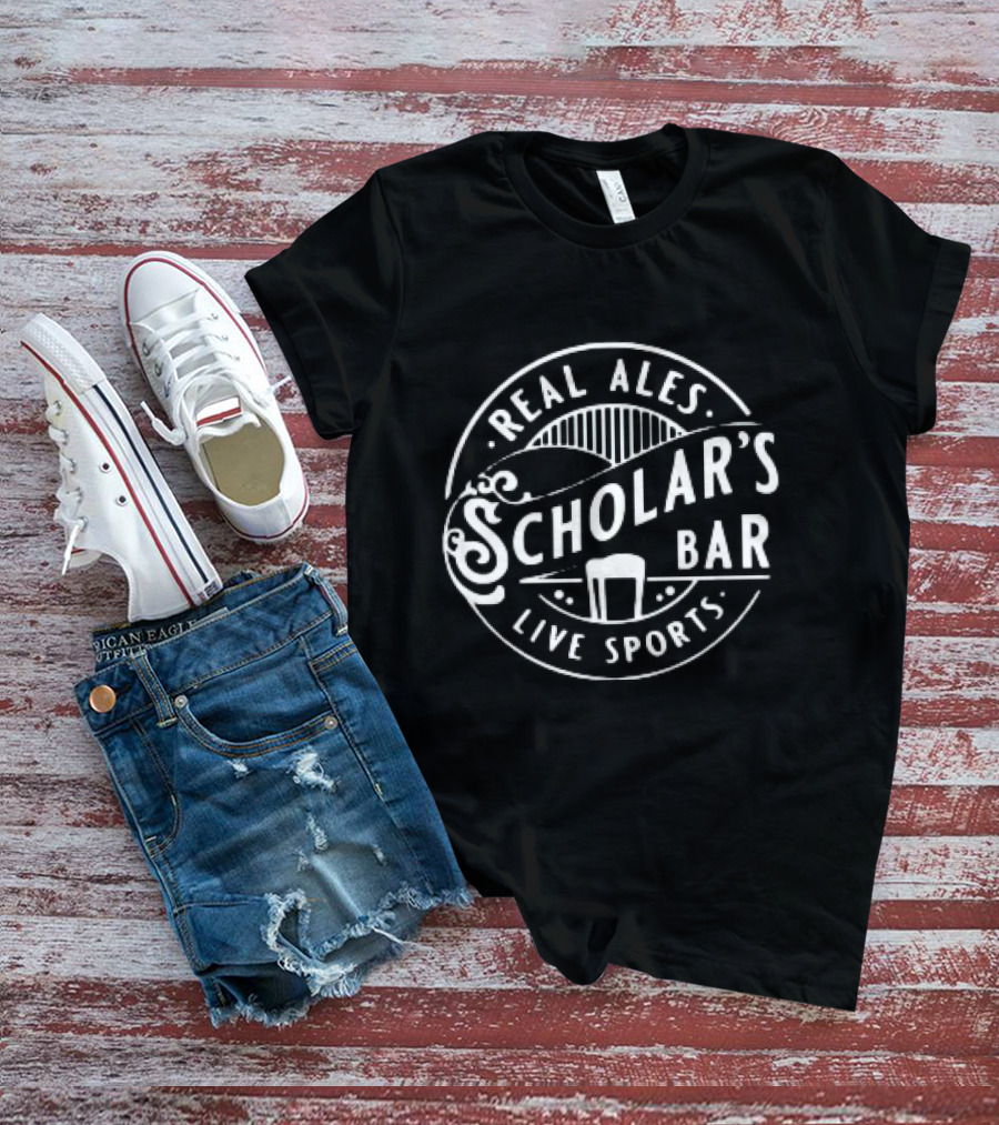 Real Ales Scholar's Bar Live Sports T-Shirt