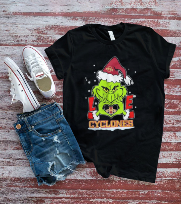 The Grinch Christmas Love Cyclones Iowa State Football T-Shirt