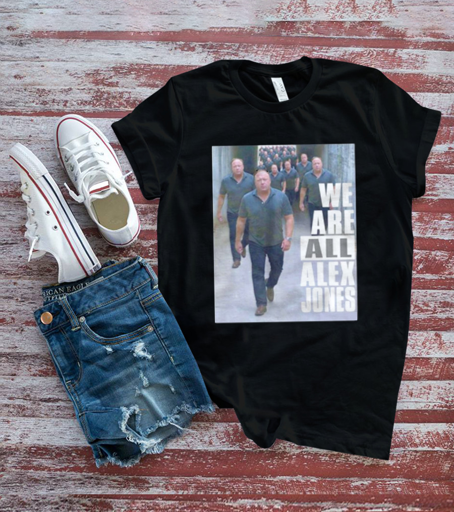We Are All Alex Jones Multiple Clones Walking In Tunnel T-Shirt