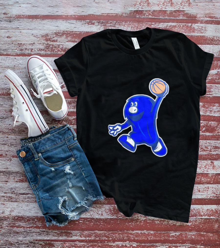 Xavier Musketeers Basketball Blue Mascot With Ball T-Shirt