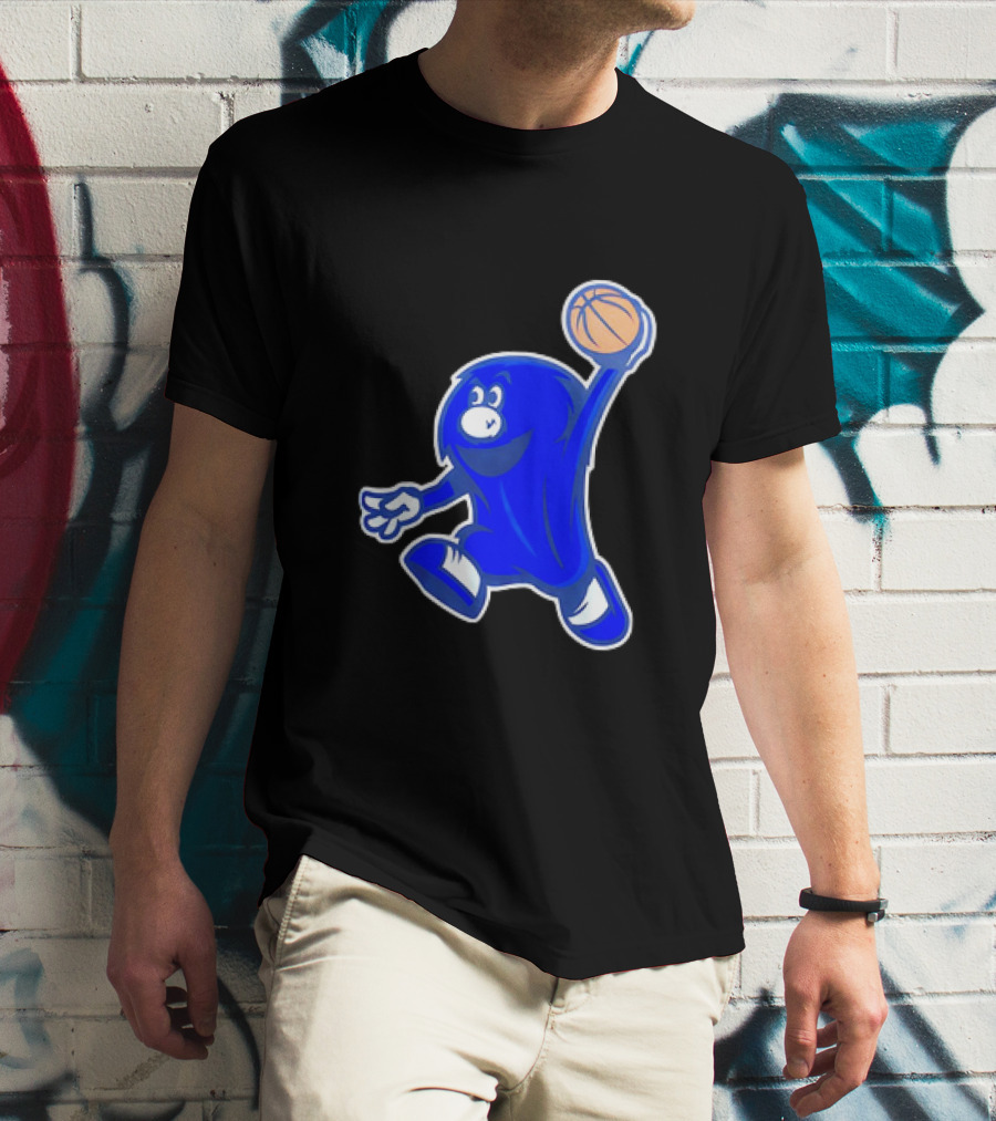 Xavier Musketeers Basketball Blue Mascot With Ball T-Shirt