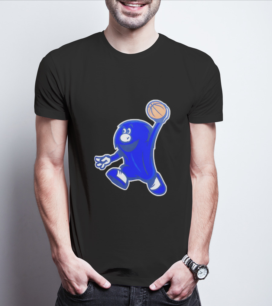 Xavier Musketeers Basketball Blue Mascot With Ball T-Shirt