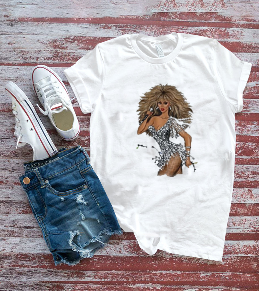 White Christmas Hayden Williams Tina Turner Glamorous Sequin Diva T-Shirt