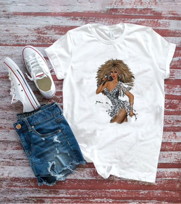 White Christmas Hayden Williams Tina Turner Glamorous Sequin Diva T-Shirt