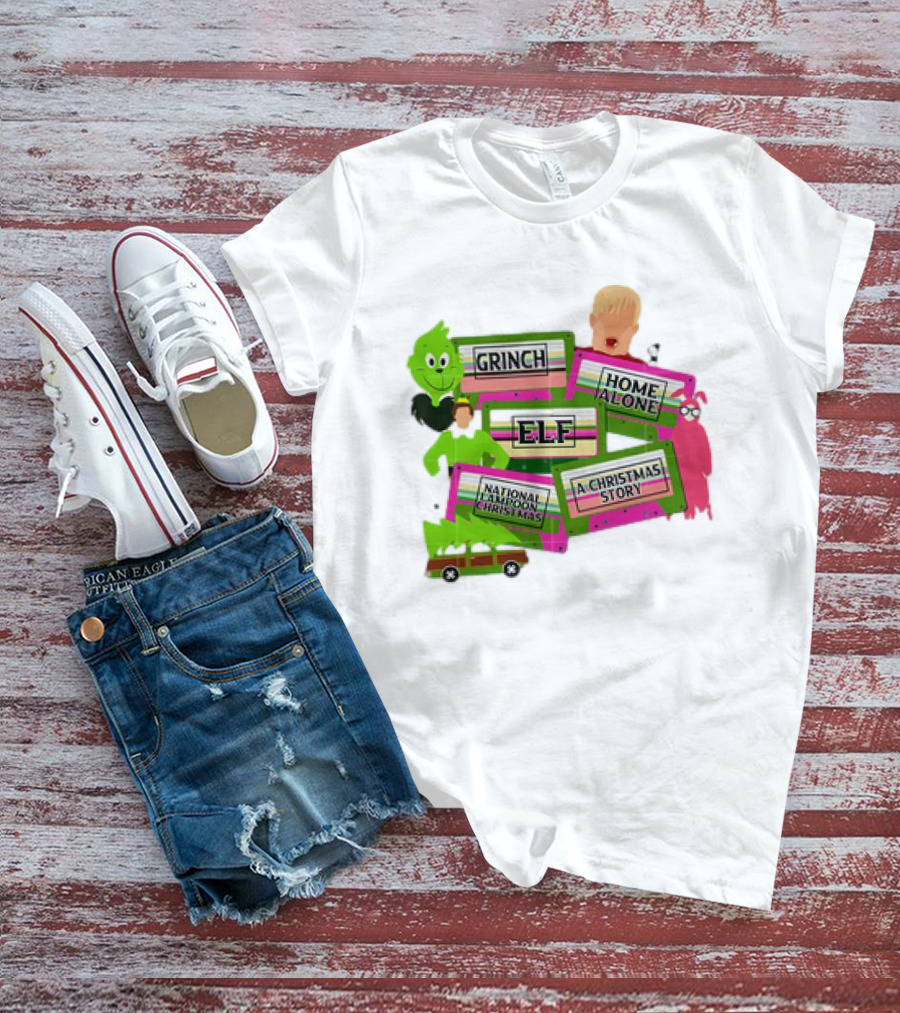 Grinch Home Alone Elf National Lampoon Christmas Story T-Shirt