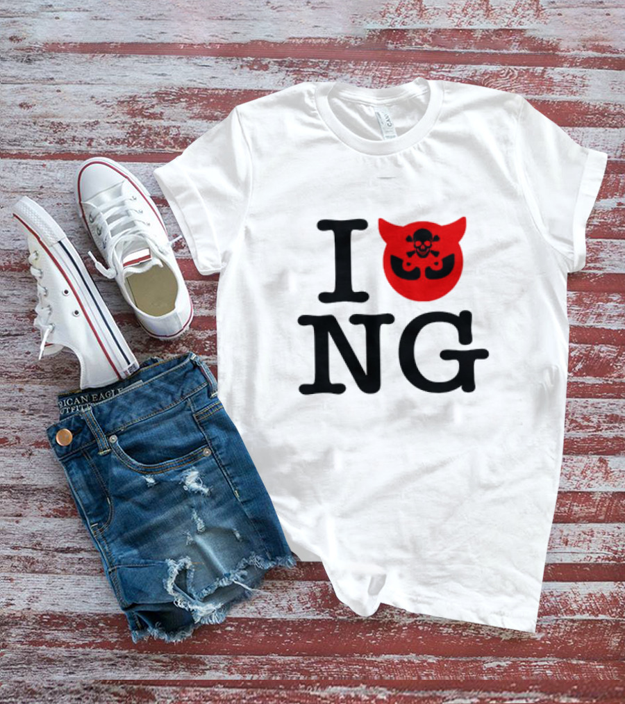 I Love Newgrounds Skull Emblem T-Shirt