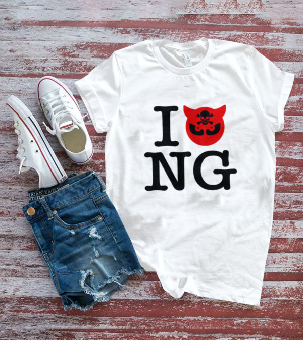 I Love Newgrounds Skull Emblem T-Shirt