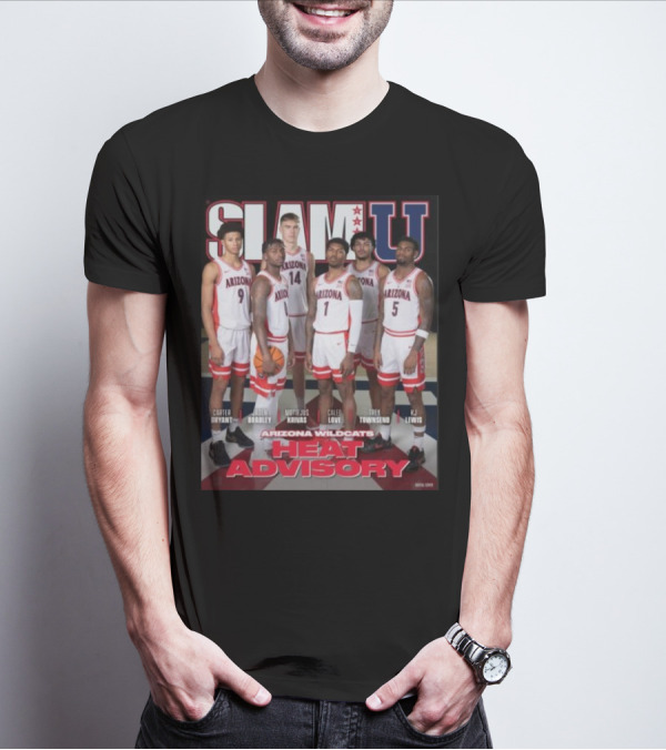 SLAM U Arizona Wildcats Heat Advisory Basketball T-Shirt