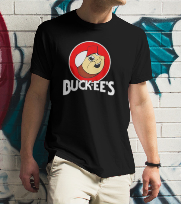 Buck-ee’s Cartoon Retro Logo Red Cap Circle T-Shirt