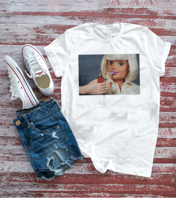 Barbie Smoking Cigarettes Doll With Lighter T-Shirt