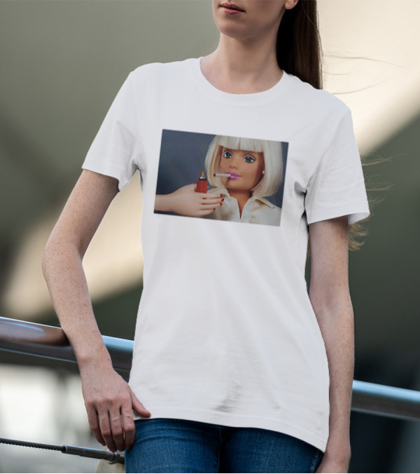 Barbie Smoking Cigarettes Doll With Lighter T-Shirt