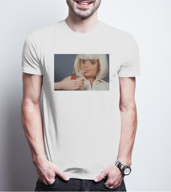 Barbie Smoking Cigarettes Doll With Lighter T-Shirt