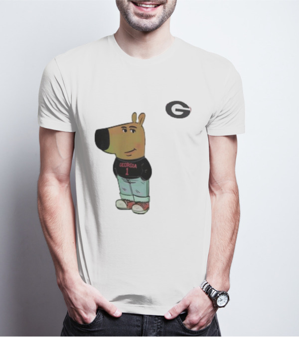Georgia Bulldogs I Am Just A Chill Guy G Logo Cartoon Character T-Shirt