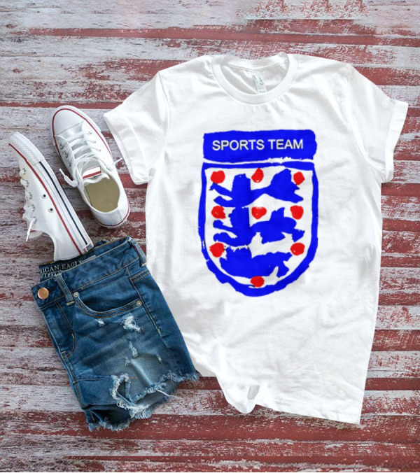 Sports Team Three Lions England Badge Crest T-Shirt