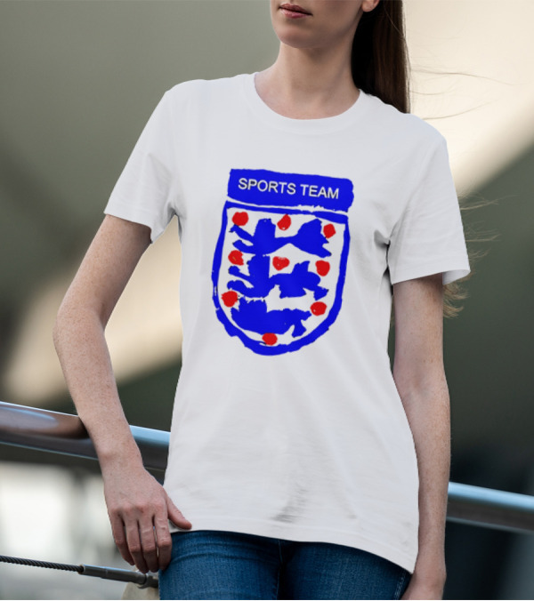 Sports Team Three Lions England Badge Crest T-Shirt
