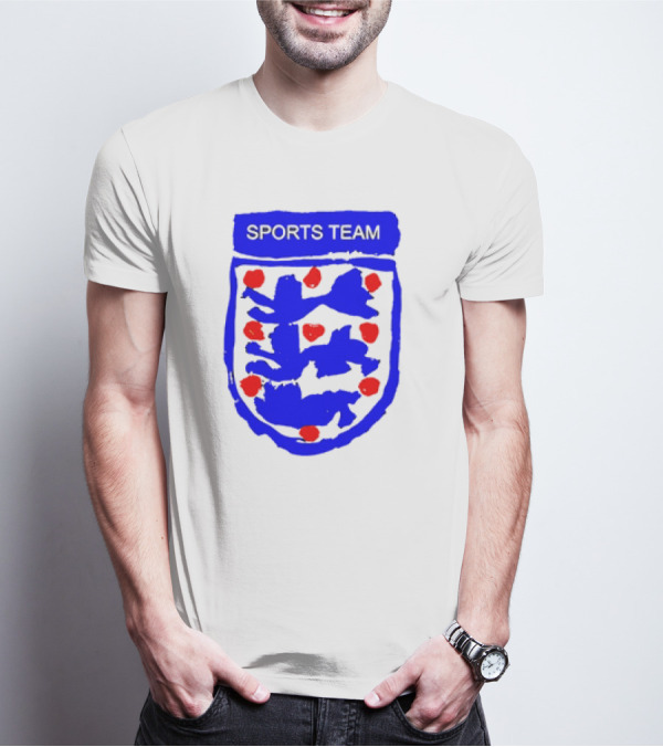 Sports Team Three Lions England Badge Crest T-Shirt